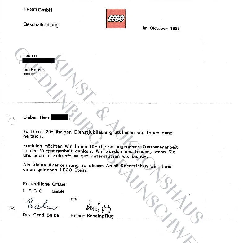 Solid Gold Lego Brick by Drouot