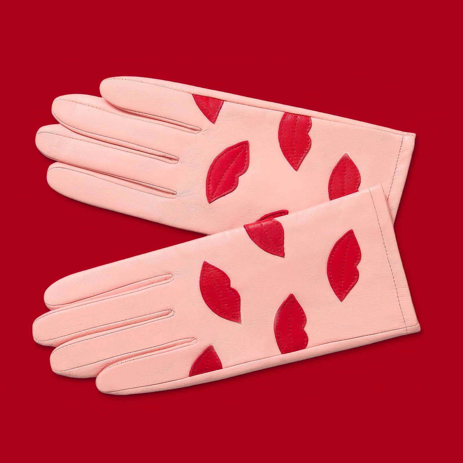 Lips Leather Gloves