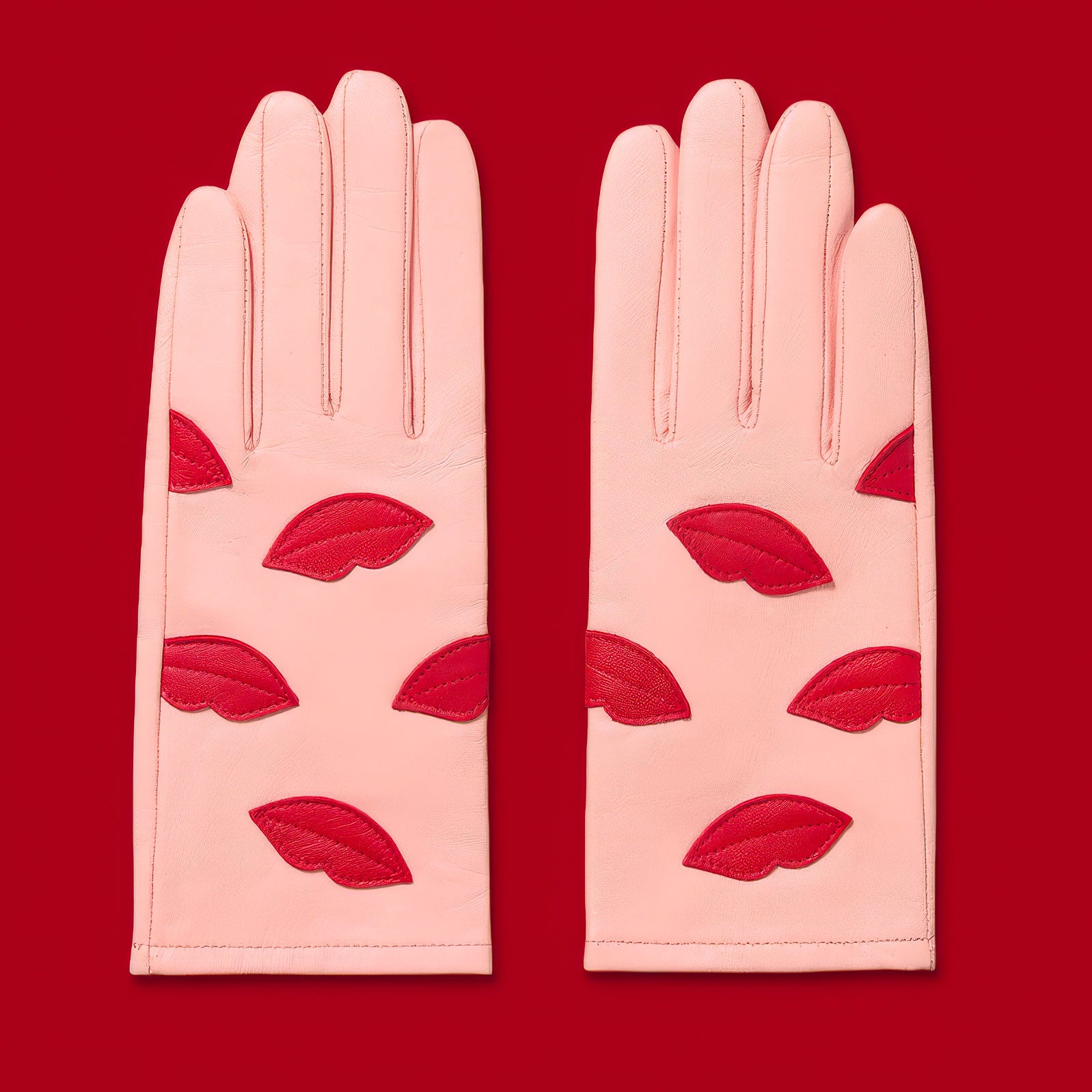 Lips Leather Gloves