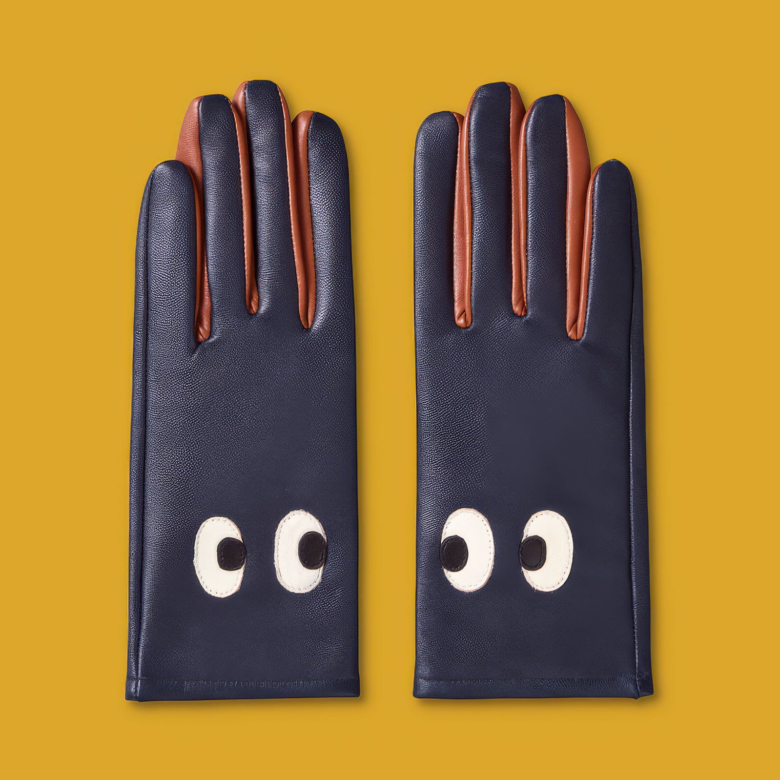 Eyes Leather Gloves