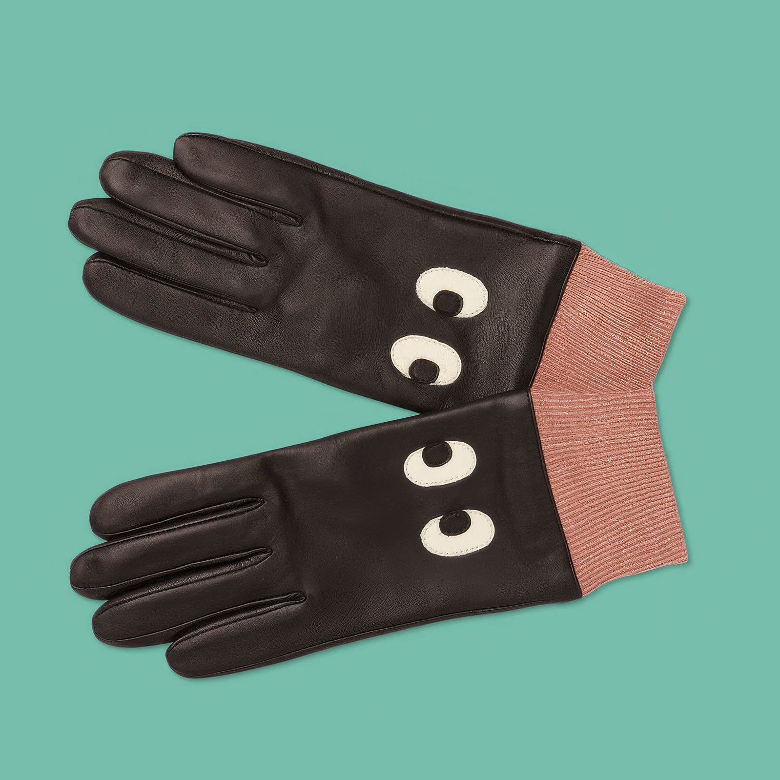Eyes Leather Gloves