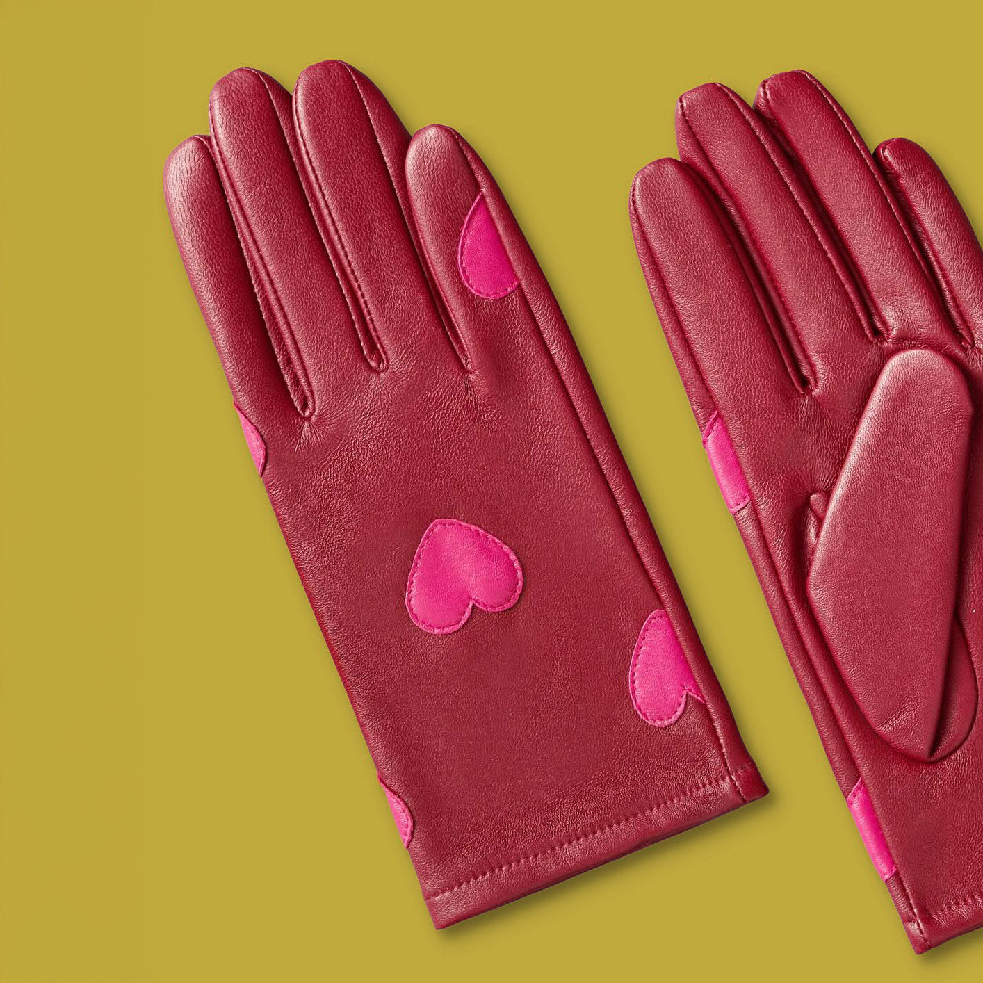 Heart Leather Gloves by Mabel Sheppard