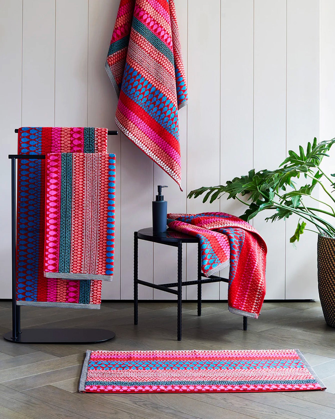 Geometric Bath Towels by Margo Selby