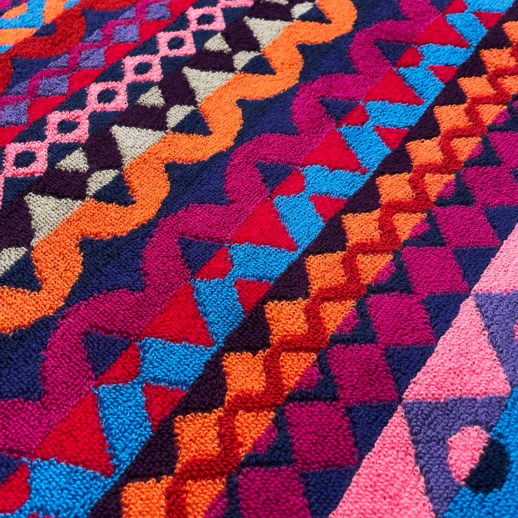 Geometric Bath Towels by Margo Selby
