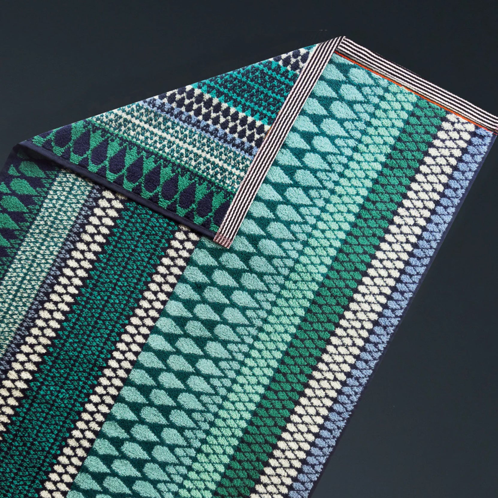 Geometric Bath Towels by Margo Selby