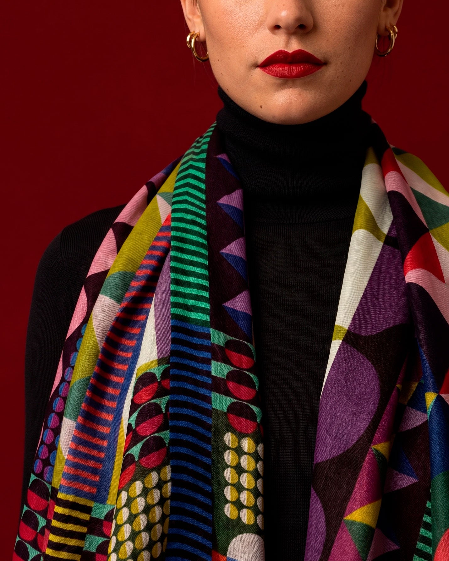 Score Lightweight Wool Scarf by Margo Selby