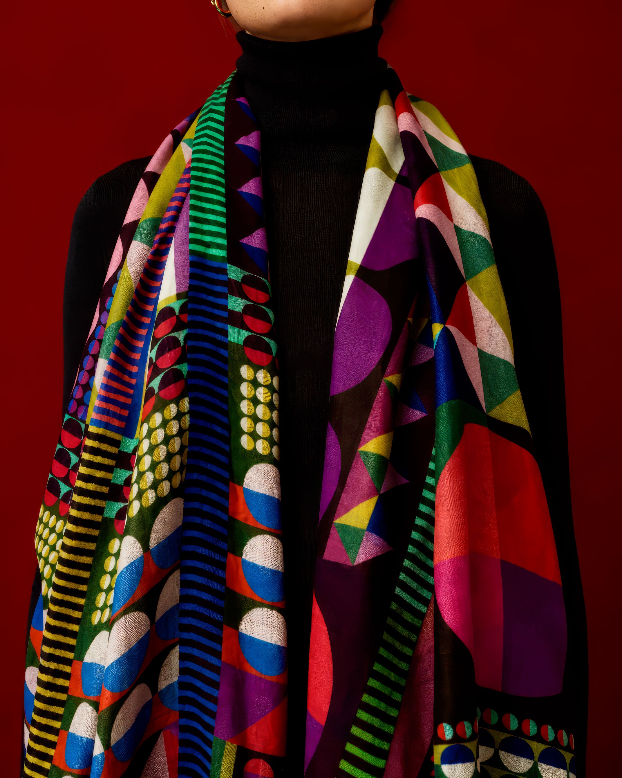 Score Lightweight Wool Scarf by Margo Selby