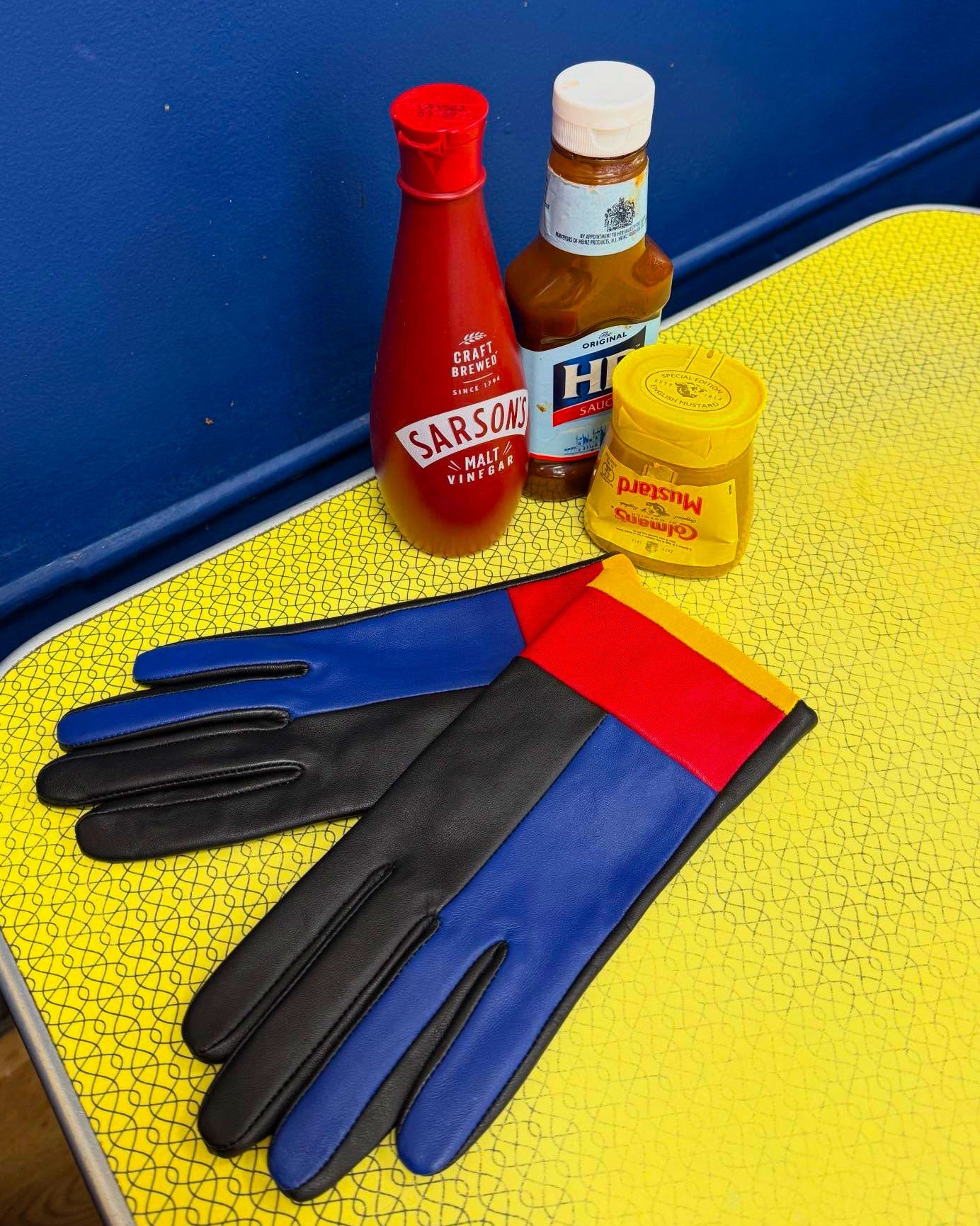 Mondrian Leather Gloves