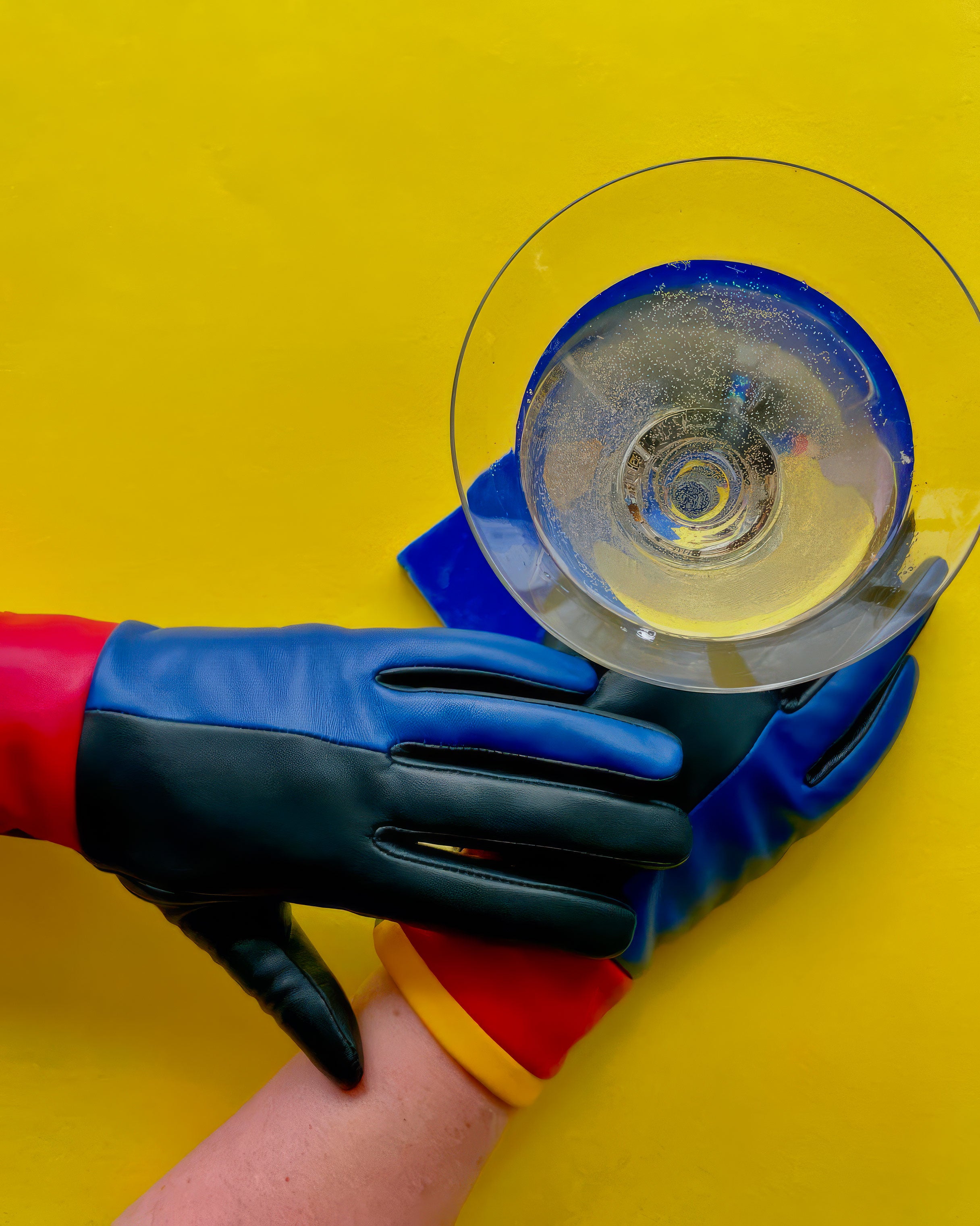 Mondrian Leather Gloves