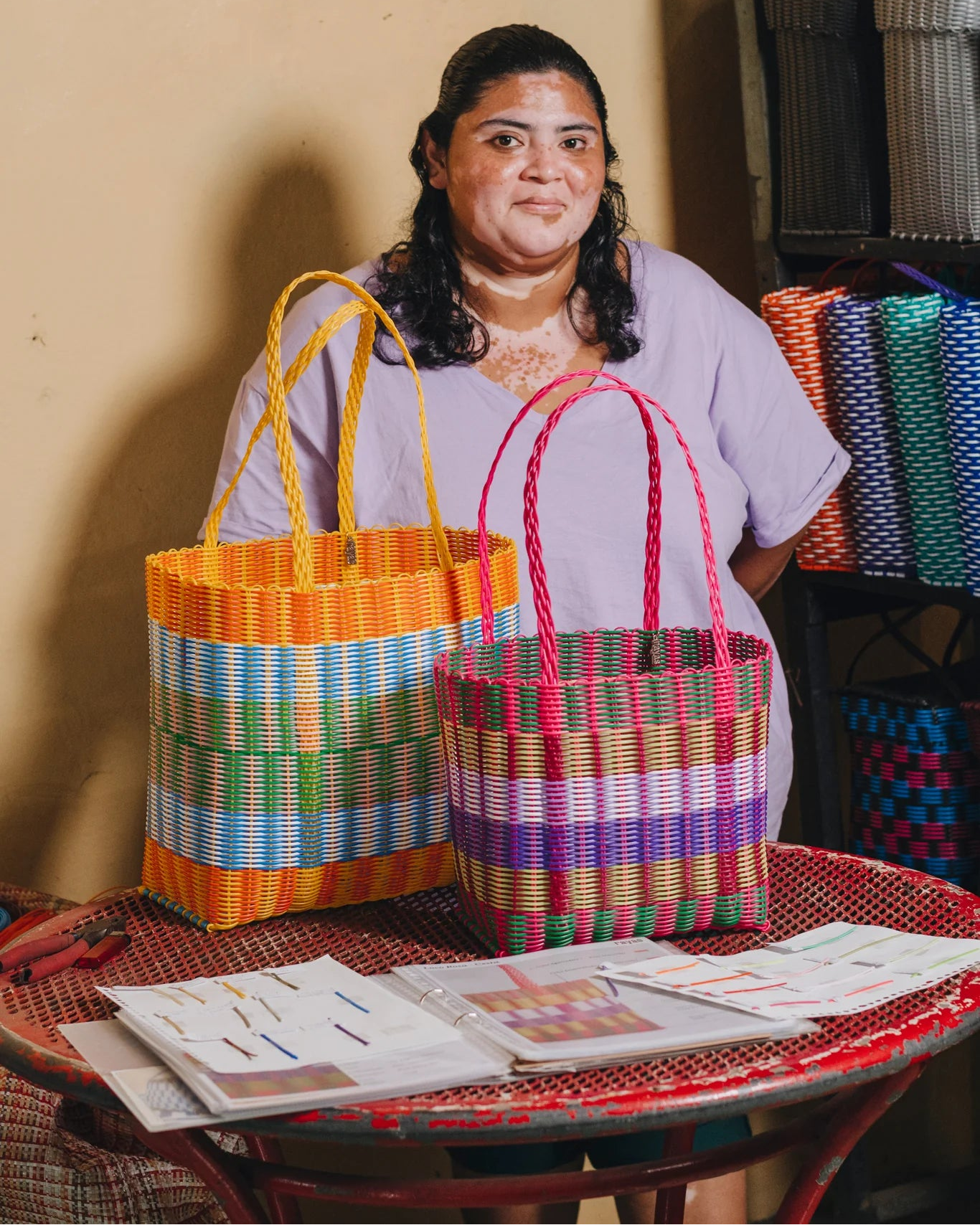 Colourful Recycled Baskets by Rayas Collective