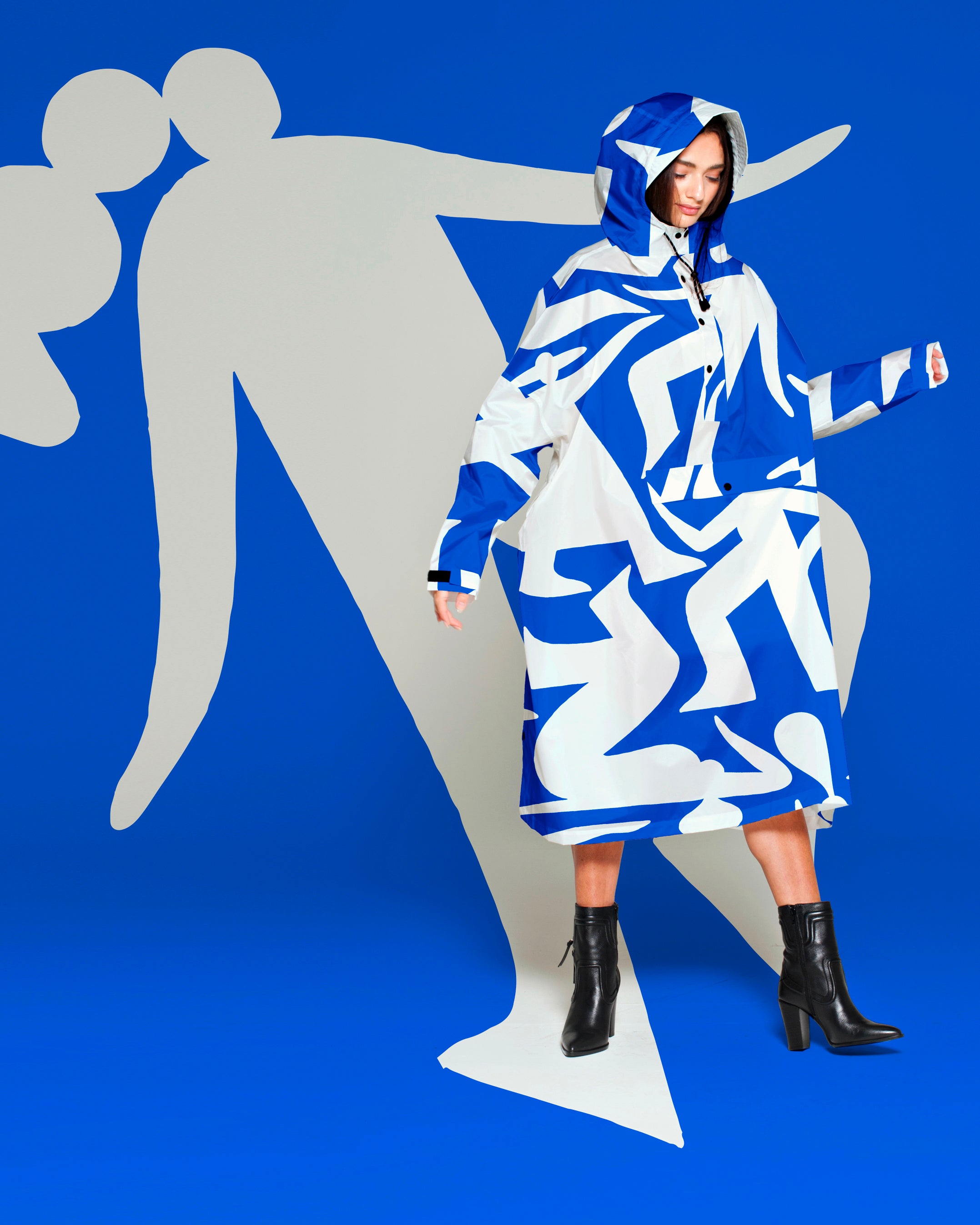 Blue Dance Rain Poncho