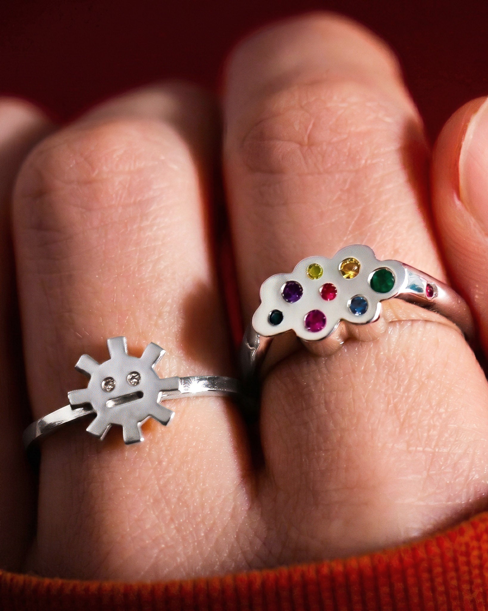 Cloudy With Sunny Spells Rings by Sarah Meredith - RockCakes