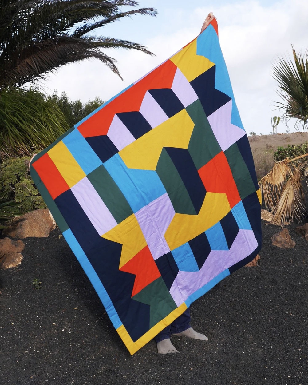 hand-quilted artworks by Alice Guillier - Safareig