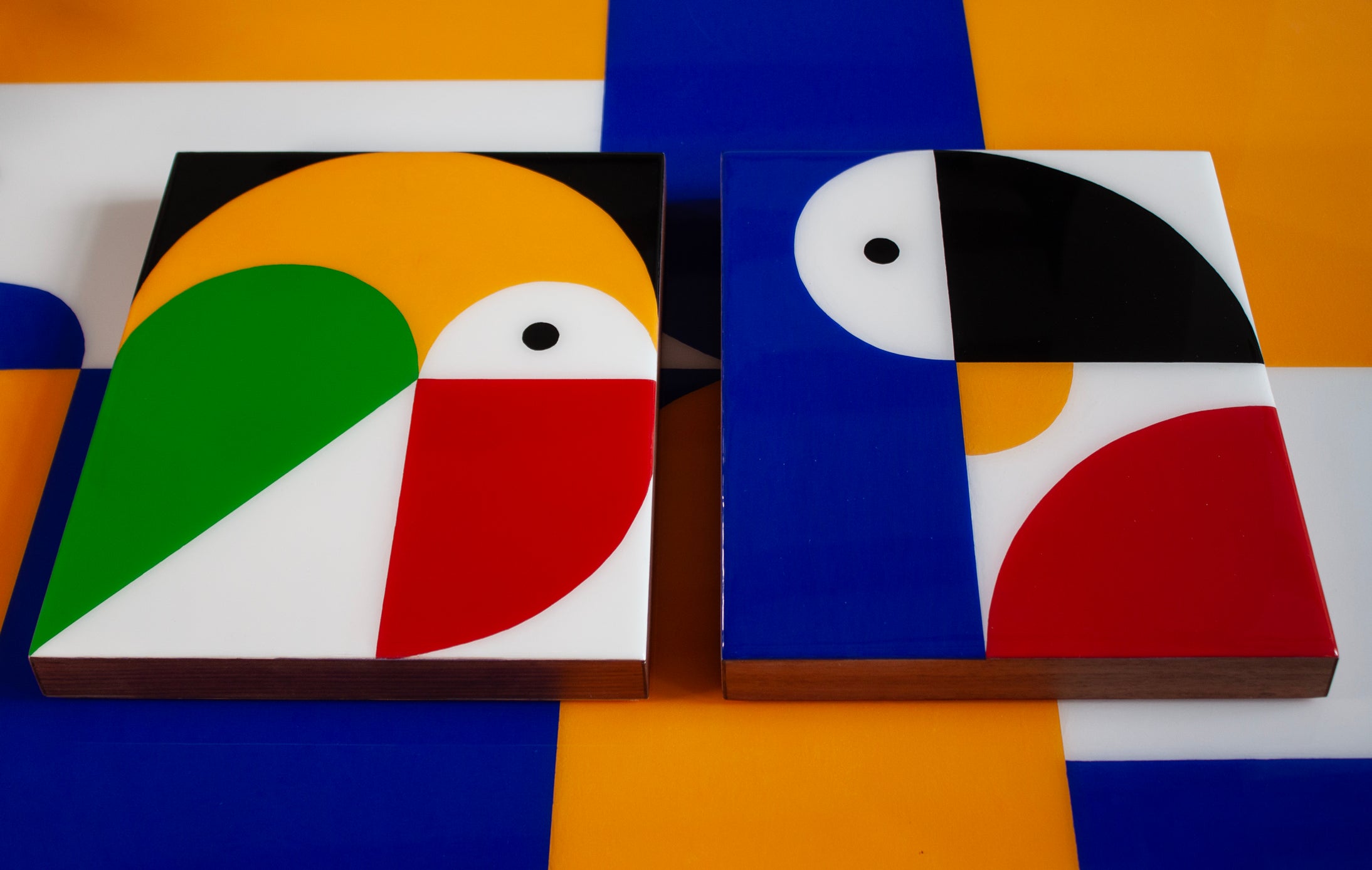 Nested Lines Reversible Paintings by Malika Favre - Alice Roux